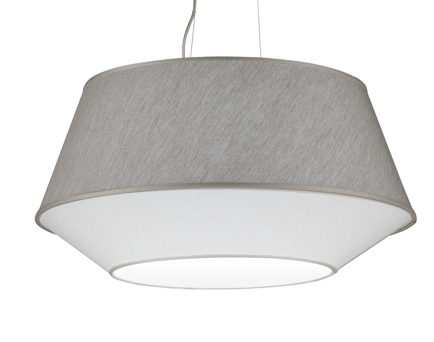 Diamante Sospensione — cod: 199 GC Tessuto Grigio Chiaro + Tessuto Bianco